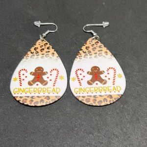 Earrings‎ Christmas gingerbread man